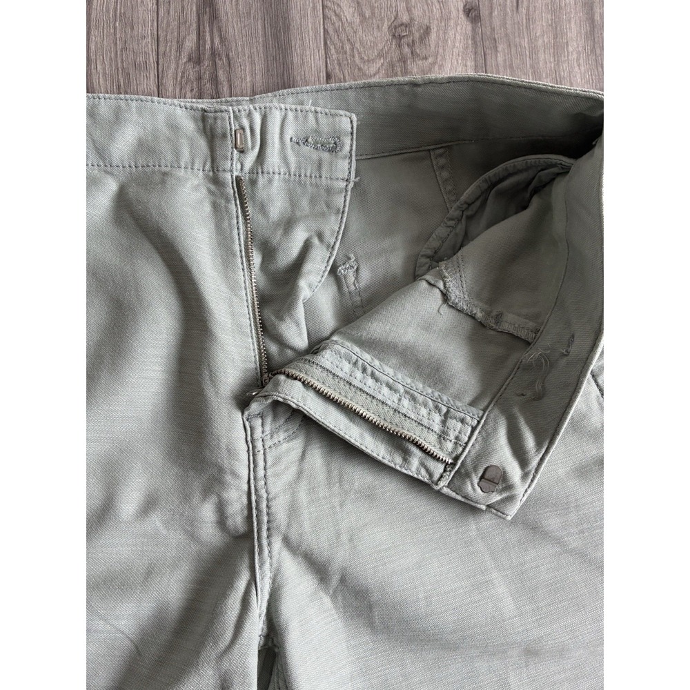 Pilcro Vintage Bow Full-Length Barrel Pants Sage Green Size 28 Anthropologie - Picture 13 of 16